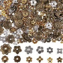 360 perles d'espacement en forme de fleur – Alliage tibétain, 12 styles,