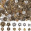 360 perles d'espacement en forme de fleur – Alliage tibétain, 12 styles, 1