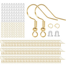 Boucles d'oreilles en argent sterling 925 avec fermoirs en silicone et forme d'hameçon