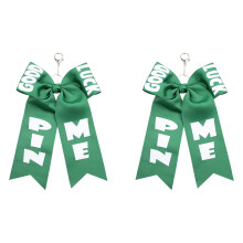 2 grands porte-clés en ruban de cheerleading, légers-vert foncé