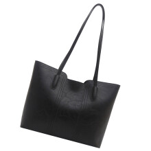 Sacs à main en cuir pour femmes, sac fourre-tout tendance,-Noir