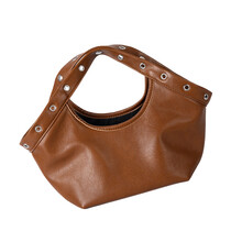 Sac à bandoulière en cuir pour femmes, tendance, hauts,-brun