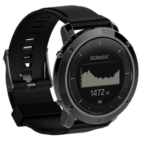 Silicone Replacement Wrist Strap for Suunto Traverse-Black 1