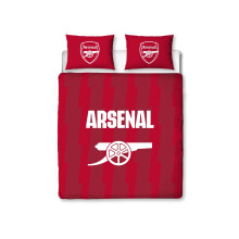 Arsenal FC Lightning Duvet Cover and Pillowcase Set - Double