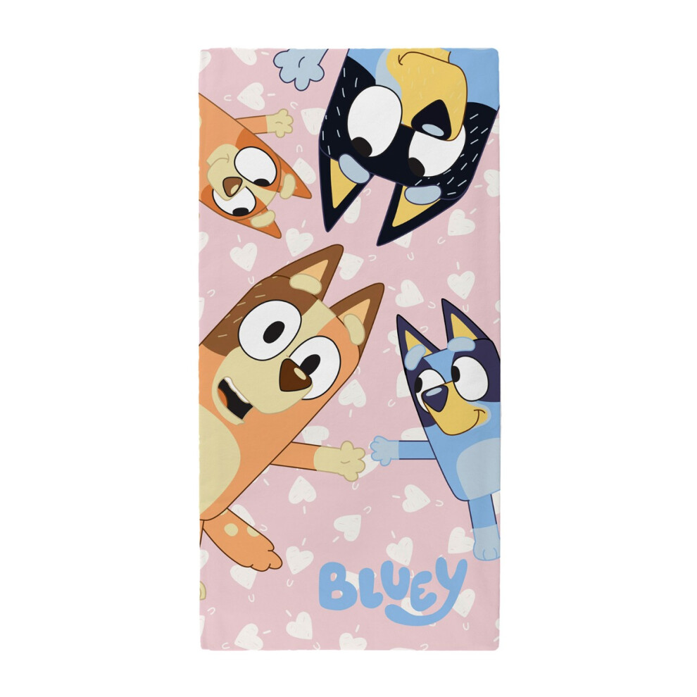 Bluey I Love U Beach Towel