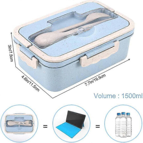 3 Comments Lunch Box with Cutlery For 2