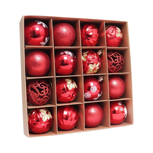 Christmas Ornaments Blue Gold Shatterproof 16 pcs 1