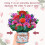 Carte pop-up 3D avec bouquet d'œillets et enveloppe 4