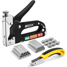 Staple Gun with 2100 Staples - 3 in 1 Heavy Duty Staple Gun Kit with Remover