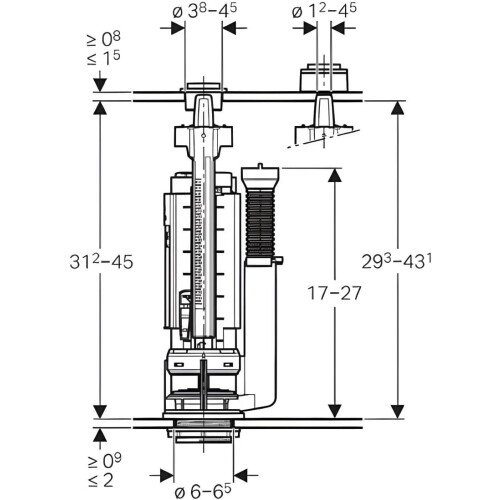 Geberit Geberit Type 290 Dual Flush Valve 282.350.21.2 2