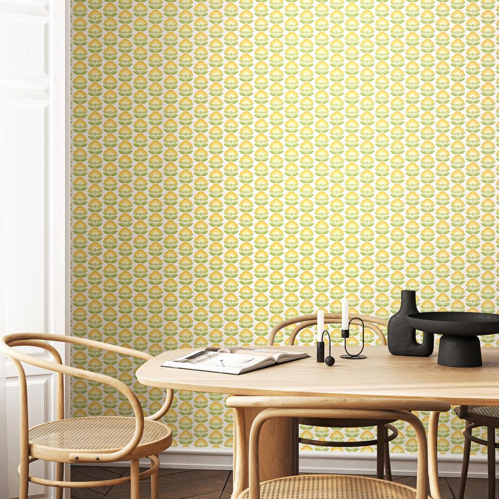 Retro Flower - Sunshine 10M Wallpaper 761373411472
