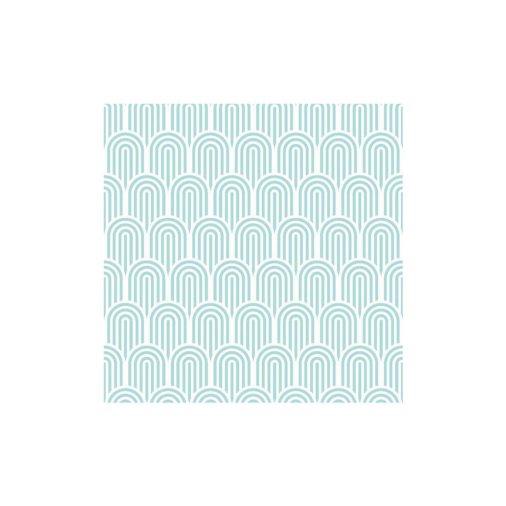Retro Arch - Teal Blue 10M Wallpaper 754932989864