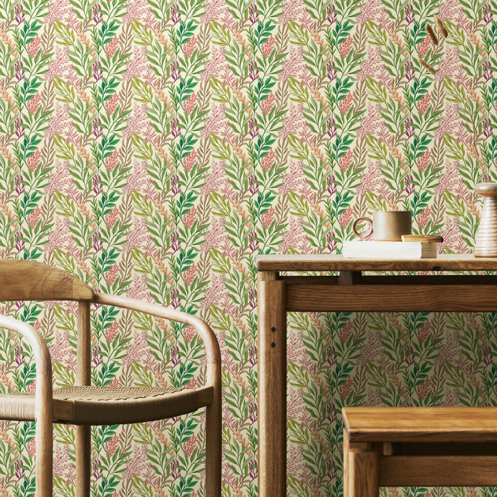 Verdant Leaves - Ruby Green 10M Wallpaper 634881460402