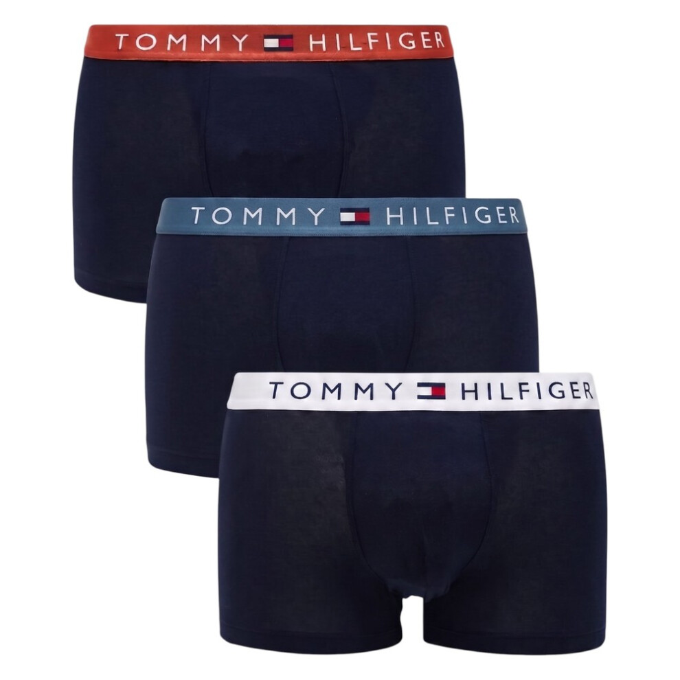 Tommy Hilfiger (Orange White Blue, Xl) Mens Underwear 3Pack Th Original Blue,White,Orange