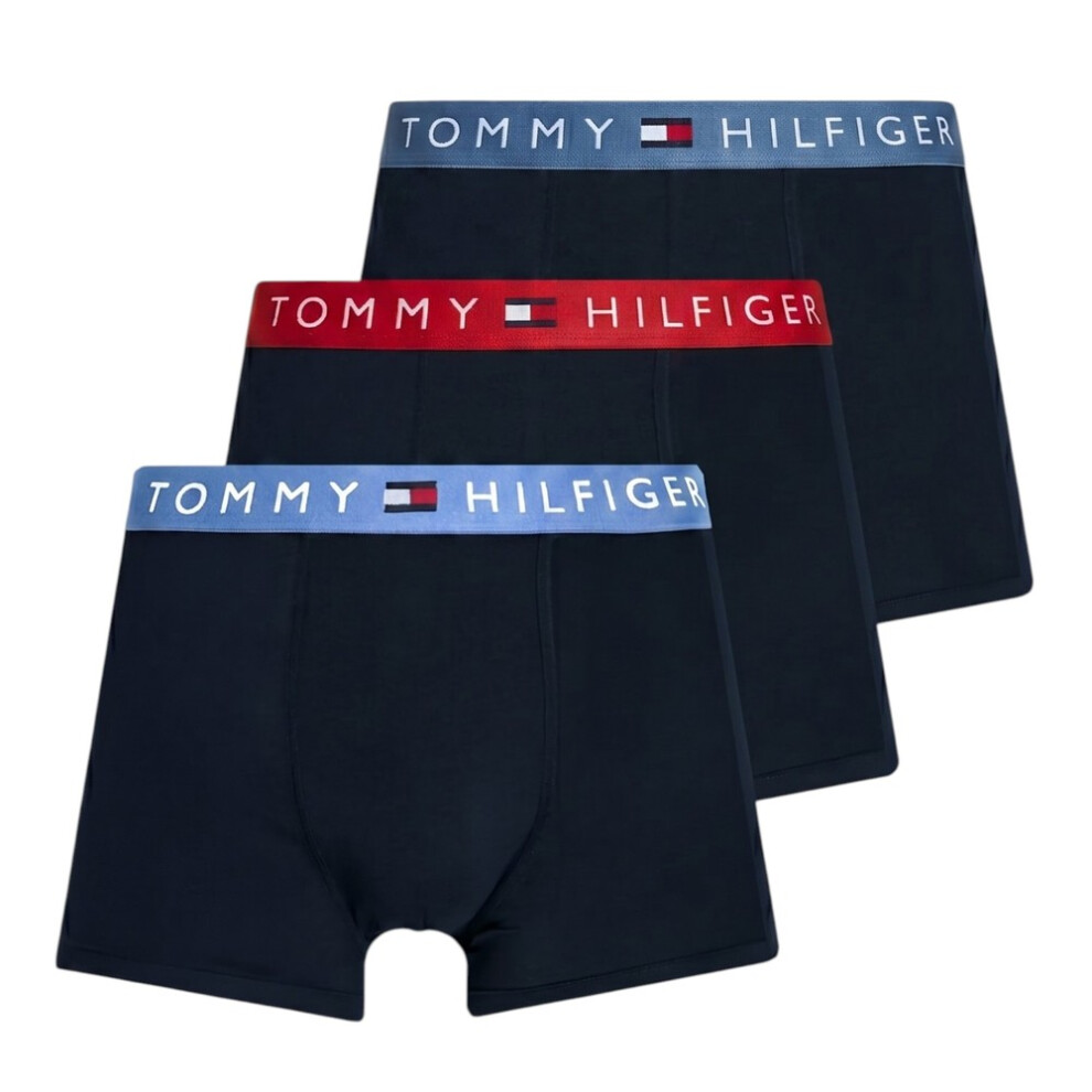 Tommy Hilfiger (Dessert Sky Mil Denim, Xl) Mens Underwear 3Pack Th Original Red