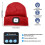Cappello frontale a LED con cuffie e microfono altoparlante, colore rosso 3