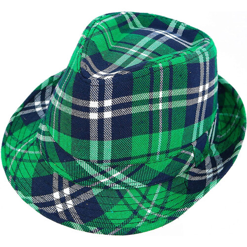 Grøn ternet Fedora-hat til St. Patricks Day 1