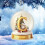 Yellow Crystal Acrylic Christmas Tree Letter Ornament Set 4