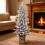 Flocked Flash Basin Tree 4FT 100 LEDs 396 Tips Plastic Base 4