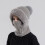 Conjunto de gorro y bufanda de punto acrílico para mujer 5