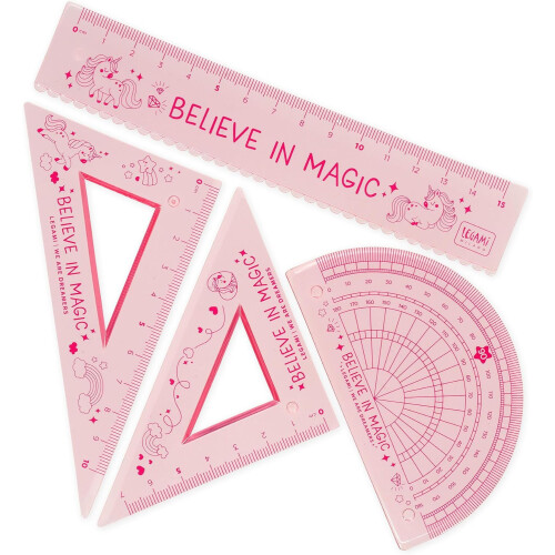 Legami You Rule! Geometry Set Ruler Square Unicorn 1