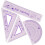 Legami You Rule! Geometry Set Ruler Square - Kitty 3