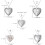 Collana con ciondolo a forma di cuore in lega d'argento 3