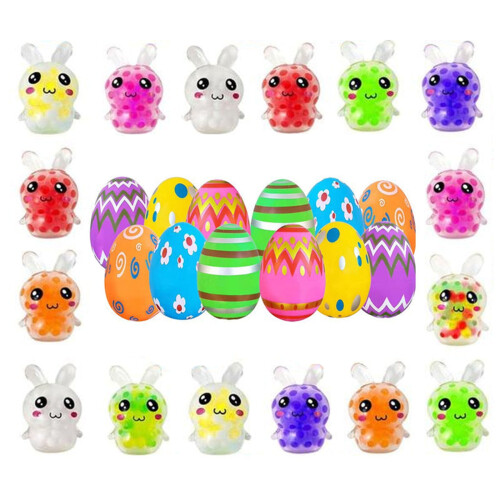 24-teiliges Osterhasen- und Eier-Set – Farbenfroh und sensorisch 1