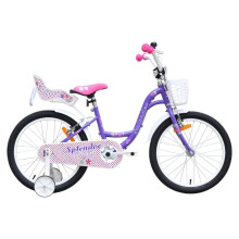(12 in, Purple) Bicicleta pentru copii NOVOKIDS Splend'Or Boom PRO Edition, Cadru din otel, Roti ajutatoare detasabile
