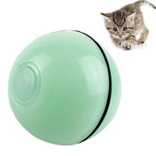 LED Kattbollsleksak Självroterande USB Uppladdningsbar Grön