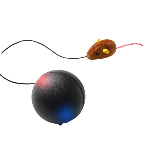 Fun Electric Pet Toy Ball with Automatic Movement For-Black