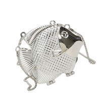 Elegant Evening Bag Lightweight Acrylic-Silver chain with be