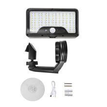 Solar Fence Lights 92 Led Adjustable Patio Fence-warm light