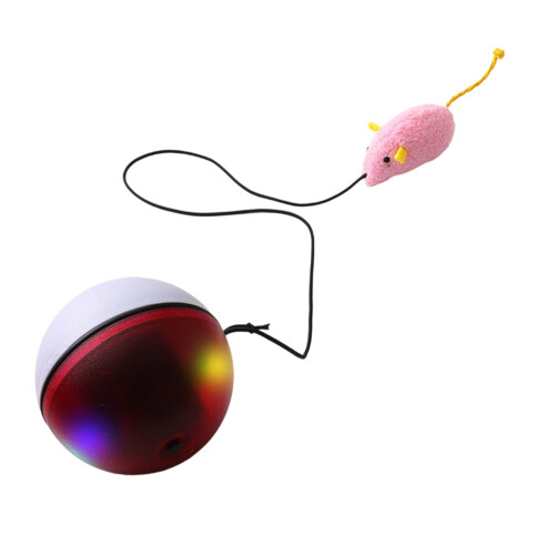 Active Pet Toy Ball with Automatic Direction-red and white