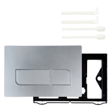 Double Flushing Actuator Plate Toilet Flush Plate-silver