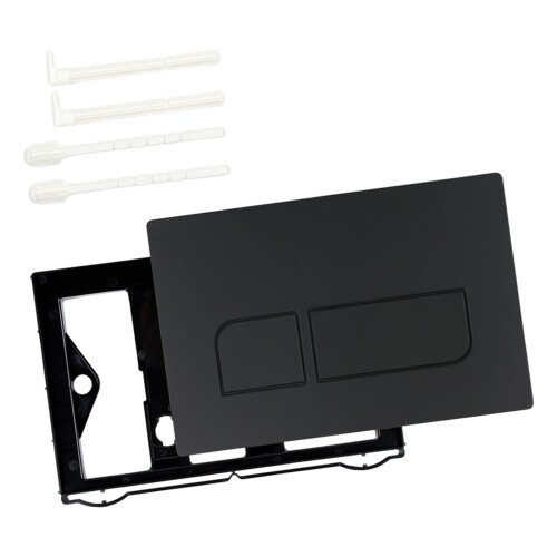 Double Flushing Actuator Plate Concealed Tank Panel Flush-Black