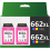 Συμβατό με κασέτα έγχρωμης μελάνης HP662XL, συσκευασία 2 τεμαχίων 1