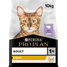 PURINA PRO PLAN | Light | Adult cat overweight and/or overweight | Low fat kibble to aid weight loss | Turkey | Bag | 10 kg