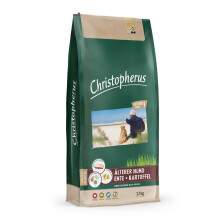 Christopherus Grainfree Senior, Complete Food for Food Sensitive Dogs from 6 Years, Dry Food, Duck + Potato, Croquette Size Approx. 1 cm, Older Dog, 1