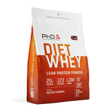 PhD Nutrition Diet Whey Low Calorie Protein Powder, Low Carb, High Protein Lean Matrix, Salted Caramel Diet Whey Protein Powder, High Protein, 80 Serv