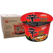 NONGSHIM - Large Bowl of Shin Instant Noodles, Pack of 16 (16 X 114 GR)