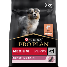 Purina Pro Plan Medium Puppy Derma Food for Medium Dog, Puppy, Junior, Baby, Skin and Coat with Salmon, 4 x 3 kg Bags