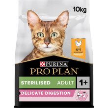 Pro Plan Kat Sterilised Adult Kattenbrokken Rijk aan Kip – kattenvoer for sterilised soil and castre soil cats 10 kg, 1 pack