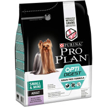 Purina Pro Plan Small Adult Grain Free Dog Food, Mini, Sensitive Digestion Grain Free with Turkey, 4 x 2.5 kg Bags