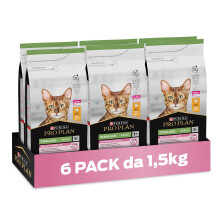 Purina Pro Plan Optidigest Sterilised Cat Treats Sterilised, Rich in Chicken, 6 Packs of 1.5 kg