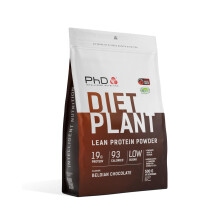 PhD Nutrition Diet Plant, Vegan Protein Powder Plant Based, Belgian Chocolate, High Plant Protein, 20 Servings Per 500g Bag