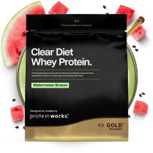Protein Works | Clear Diet Whey Protein - GOLD Innovation, Whey Protein Isolate Powder, Refreshing High Protein Drink, Watermelon Breeze, 20 Servings,