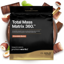 Protein Works | Total Mass Matrix 360 - GOLD Innovation, Tri Protein Blend, Mass Gainer, Protein Powder, Creatine Monohydrate, Glutamine, Chocolate Bu