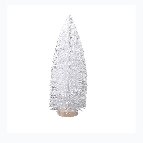 Mini-Weihnachtsbaum (30 cm) in Weiß mit Holzsockel 1