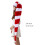 Lange Weihnachtsmannmütze, rot-weißes Weihnachtskostüm-Accessoire 5